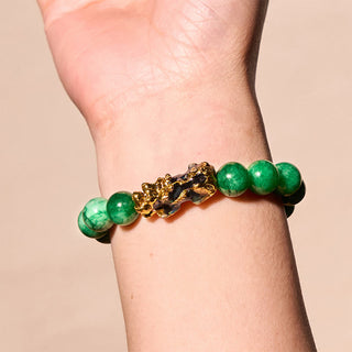 Buddha Gift FengShui PiXiu Jade Protection Bracelet