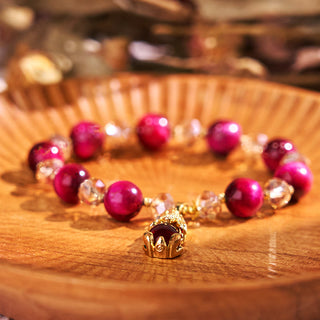 Buddha Gift Red Tiger Eye PiXiu Fox Protection Self Confidence Bracelet