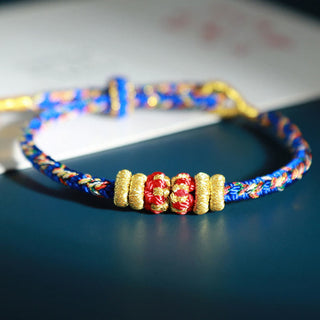 Buddha Gift Chinese Zodiac Natal Buddha Colorful Strings Luck Bracelet