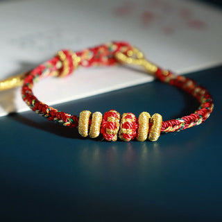 Buddha Gift Chinese Zodiac Natal Buddha Colorful Strings Luck Bracelet