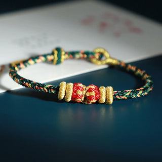 Buddha Gift Chinese Zodiac Natal Buddha Colorful Strings Luck Bracelet