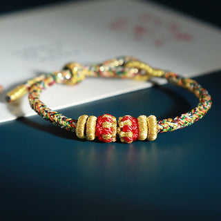 Buddha Gift Chinese Zodiac Natal Buddha Colorful Strings Luck Bracelet