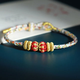 Buddha Gift Chinese Zodiac Natal Buddha Colorful Strings Luck Bracelet