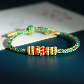 Buddha Gift Chinese Zodiac Natal Buddha Colorful Strings Luck Bracelet