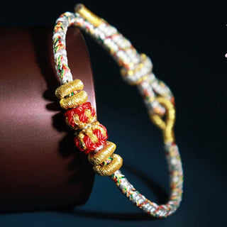 Buddha Gift Chinese Zodiac Natal Buddha Colorful Strings Luck Bracelet