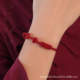 Buddha Gift Red String Eight Stranded Rope Strength Bracelet