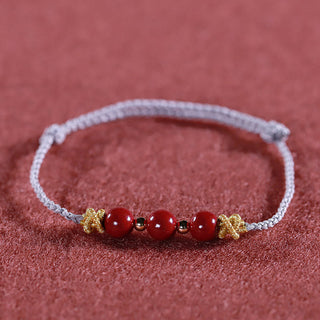 Buddha Gift Colorful String Cinnabar Calm Bracelet