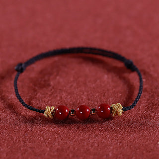 Buddha Gift Colorful String Cinnabar Calm Bracelet