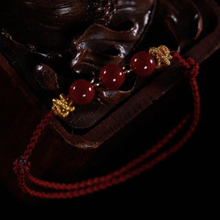 Buddha Gift Colorful String Cinnabar Calm Bracelet