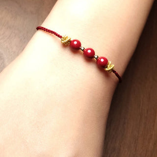 Buddha Gift Colorful String Cinnabar Calm Bracelet