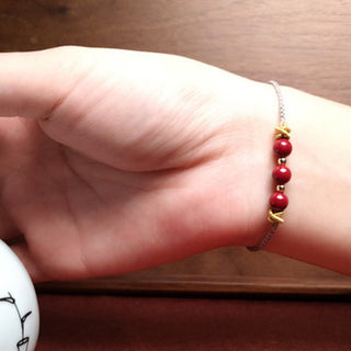Buddha Gift Colorful String Cinnabar Calm Bracelet