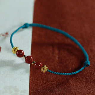 Buddha Gift Colorful String Cinnabar Calm Bracelet