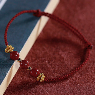 Buddha Gift Colorful String Cinnabar Calm Bracelet