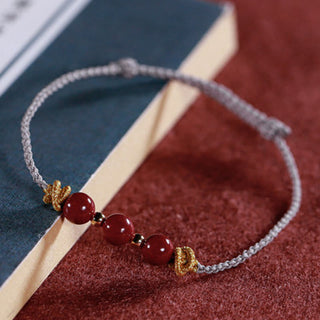 Buddha Gift Colorful String Cinnabar Calm Bracelet