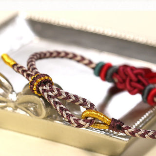 Buddha Gift Colorful String Peach Blossom Knot Tassels Protection Bracelet