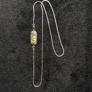 Buddha Gift 925 Sterling Silver Tibetan Yellow Jambhala God of Wealth Protection Necklace Pendant