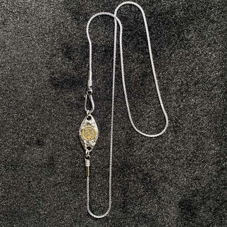 Buddha Gift 925 Sterling Silver Tibet Yellow Jambhala God of Wealth Dzi Bead Om Mani Padme Hum Happiness Necklace Pendant