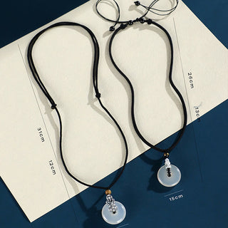 Buddha Gift White Agate 999 Sterling Silver Black Onyx Green Sandalwood Pi Xiu Peace Buckle Six True Words Necklace Pendant