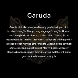 Buddha Gift 925 Sterling Silver Tibetan Garuda Bird Dragon Snake Wisdom Necklace Pendant