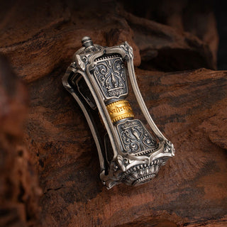 Buddha Gift 925 Sterling Silver Tibetan Zakiram Goddess of Wealth Blessing Necklace Pendant