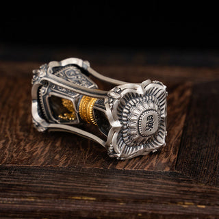 Buddha Gift 925 Sterling Silver Tibetan Zakiram Goddess of Wealth Blessing Necklace Pendant