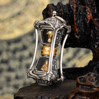 Buddha Gift 925 Sterling Silver Tibetan Zakiram Goddess of Wealth Blessing Necklace Pendant