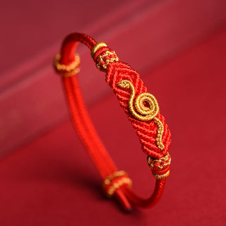 Buddha Gift Handmade Red String Eight Thread Peace Knot Year Of The Snake Protection Luck Braided Bracelet