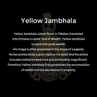 Buddha Gift 925 Sterling Silver Tibetan Yellow Jambhala God of Wealth Protection Necklace Pendant