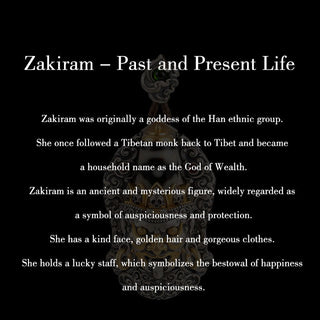 Buddha Gift 925 Sterling Silver Tibetan Zakiram Goddess of Wealth Dzi Bead Protection Necklace Pendant