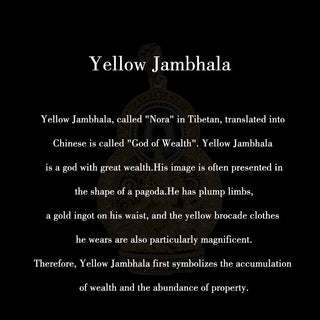 Buddha Gift 925 Sterling Silver Tibet Yellow Jambhala God of Wealth Dzi Bead Om Mani Padme Hum Happiness Necklace Pendant