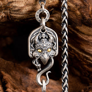 Buddha Gift 925 Sterling Silver Tibetan Garuda Bird Wisdom Metal Chain Necklace