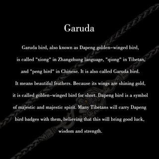 Buddha Gift 925 Sterling Silver Tibetan Garuda Bird Wisdom Metal Chain Necklace