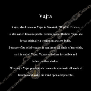 Buddha Gift 925 Sterling Silver Tibetan White Zakiram Goddess of Wealth Vajra Dorje Blessing Metal Chain Necklace