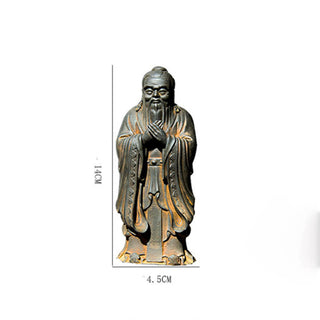 Buddha Gift Handmade Confucius Iron Powder Rust Cast Resin Statue Home Decoration