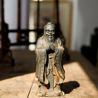 Buddha Gift Handmade Confucius Iron Powder Rust Cast Resin Statue Home Decoration
