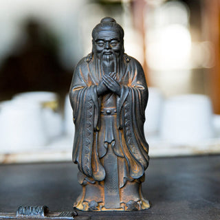 Buddha Gift Handmade Confucius Iron Powder Rust Cast Resin Statue Home Decoration