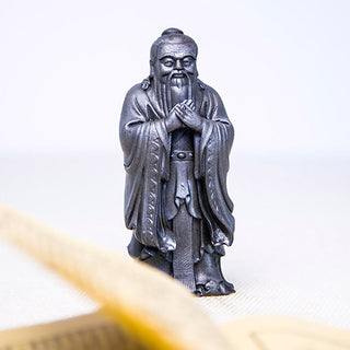 Buddha Gift Handmade Confucius Iron Powder Rust Cast Resin Statue Home Decoration