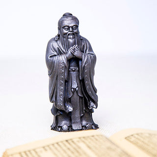 Buddha Gift Handmade Confucius Iron Powder Rust Cast Resin Statue Home Decoration