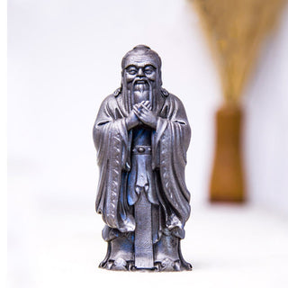 Buddha Gift Handmade Confucius Iron Powder Rust Cast Resin Statue Home Decoration