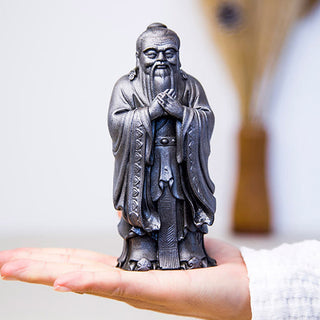 Buddha Gift Handmade Confucius Iron Powder Rust Cast Resin Statue Home Decoration