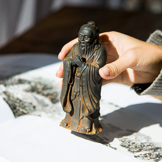 Buddha Gift Handmade Confucius Iron Powder Rust Cast Resin Statue Home Decoration