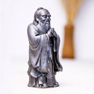 Buddha Gift Handmade Confucius Iron Powder Rust Cast Resin Statue Home Decoration