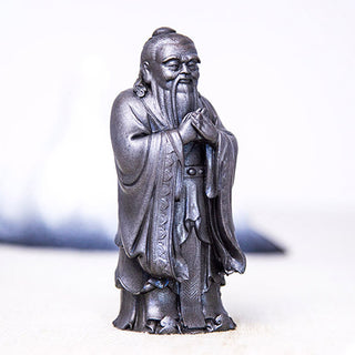 Buddha Gift Handmade Confucius Iron Powder Rust Cast Resin Statue Home Decoration