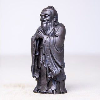 Buddha Gift Handmade Confucius Iron Powder Rust Cast Resin Statue Home Decoration