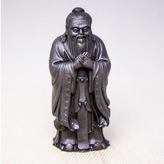 Buddha Gift Handmade Confucius Iron Powder Rust Cast Resin Statue Home Decoration