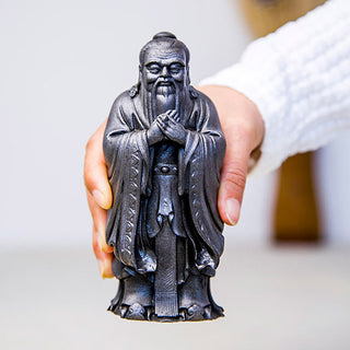Buddha Gift Handmade Confucius Iron Powder Rust Cast Resin Statue Home Decoration