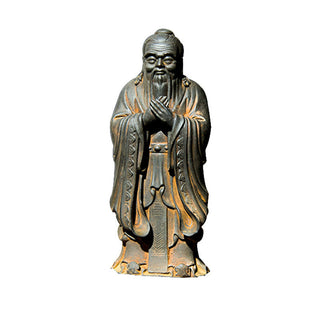 Buddha Gift Handmade Confucius Iron Powder Rust Cast Resin Statue Home Decoration