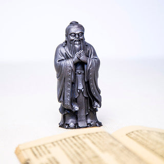 Buddha Gift Handmade Confucius Iron Powder Rust Cast Resin Statue Home Decoration