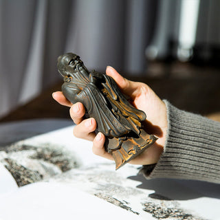 Buddha Gift Handmade Confucius Iron Powder Rust Cast Resin Statue Home Decoration