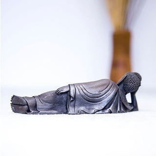 Buddha Gift Reclining Buddha Shakyamuni Iron Powder Rust Cast Resin Statue Home Decoration